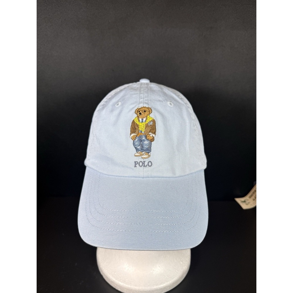 Brand New With Tags Polo Ralph Lauren Polo Bear Hat light blue embroidered Cap